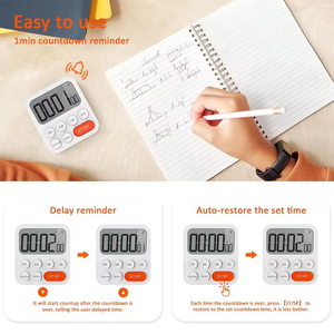 Timer da cucina in plastica con allarme magnetico/uovo digitale conta su e giù caratteristica comune aspetto digitale bilancia da cucina - Product Image 3