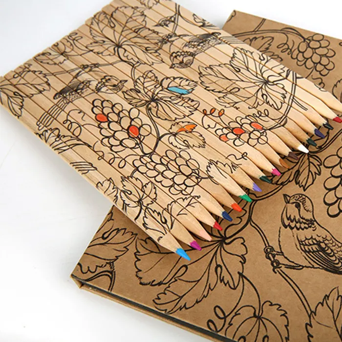 전문 공장 꽃 전송 인쇄 다채로운 인쇄 사용자 정의 예술 18 색 나무 컬러 연필 세트