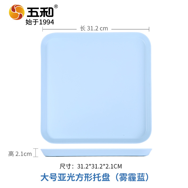 Matte square tray 4094C (dusty blue)