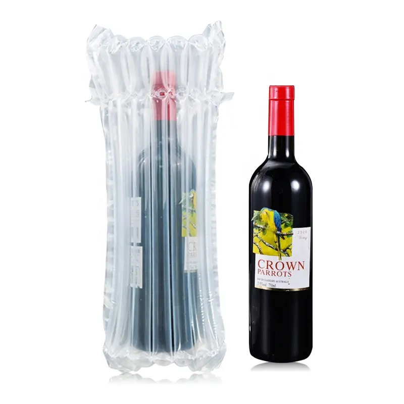 Umwelt transport Wein beutel Tragbarer aufblasbarer Luft verpackungs beutel Polsterung Luftsäule Wickels äule Weinflasche