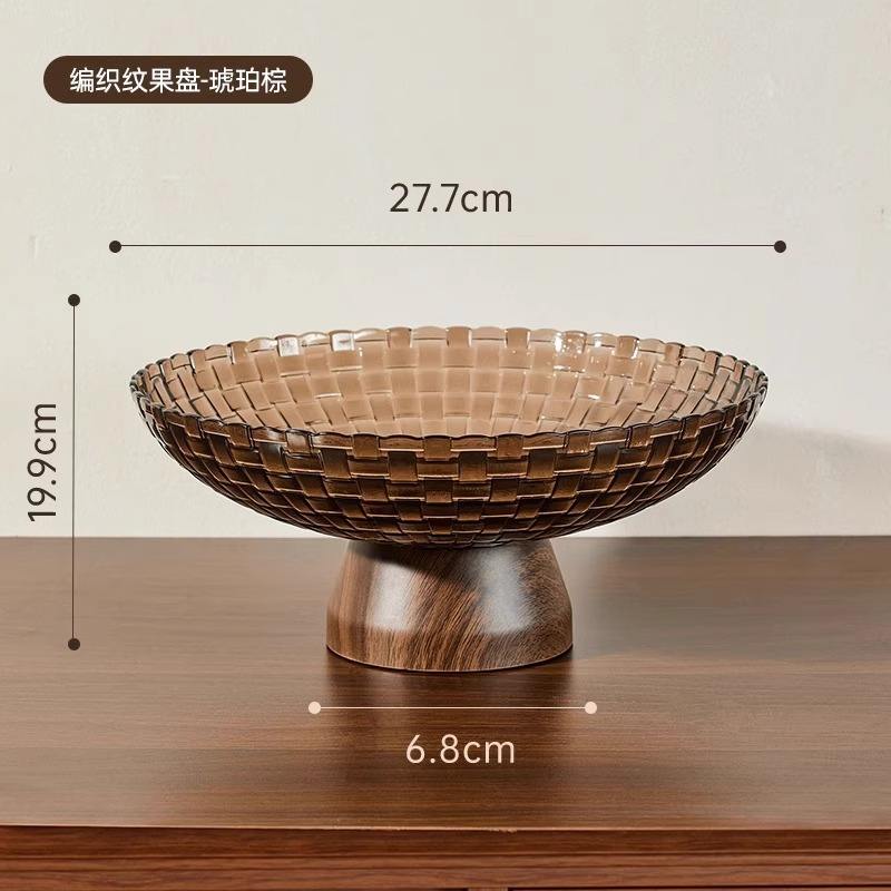 จานผลไม้แห้งสีอำพัน | จานขนม | จานผลไม้