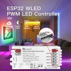 Controlador LED Gledopto ESP32 WLED PWM RGBCCT/RGBW/RGB/CCT/voltaje de entrada de un solo color DC 12-24V 15 A Max - Product Image 4