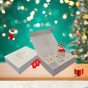 Diy gizem kağıt sürpriz 24 gün Pet kutusu baskı logosu 2025 noel Advent takvim geri sayım kör hediye kutusu - Product Image 2