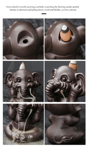 Don't Look, Don't <strong>Listen</strong>, Don't Tell Cute Three Elephant Aromatherapy Stove for Sale for Aromatic Healing - Product Image 5