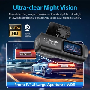 Độ phân giải cao 4K ghi âm kép Dash Cam HD tầm nhìn ban đêm phía trước phía sau điện thoại di động kết nối 1080P xe máy ảnh - Product Image 3