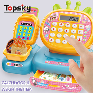 Điện mô phỏng mua sắm tiền mặt đăng ký đồ chơi với ánh sáng âm nhạc phim hoạt hình giả vờ chơi máy tính tiền đăng ký Đồ chơi Quà tặng cho trẻ em - Product Image 5