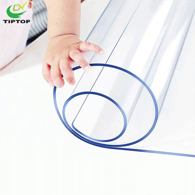 Tiptop high quality low price customized color super clear pvc for raincoat and tablecloth