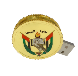 新款硬币吊坠USB 2.0 64gb 8GB批发金属u盘促销礼品旋转硬币u盘 - Product Image 1