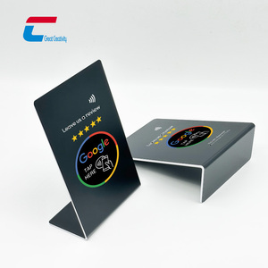 Benutzer definiertes Logo QR-Code Programmier bares PVC-NFC-Display Social Media Google Review NFC-Ständer - Product Image 4