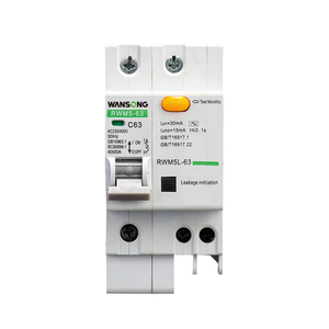 Disyuntor de corriente residual 1P + N <span class=keywords><strong>2P</strong></span> 3P 3P + N 4P RCBO 6KA 30mA con protección contra sobrecorriente, Instalación en riel Din, RWM5L-63 - Product Image 4