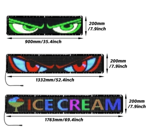 RGB flexible LED Dämon Eye Display Windschutz scheibe Smart App Control Scrolling LED Wide Devil Eye für LKW-Brille - Product Image 5