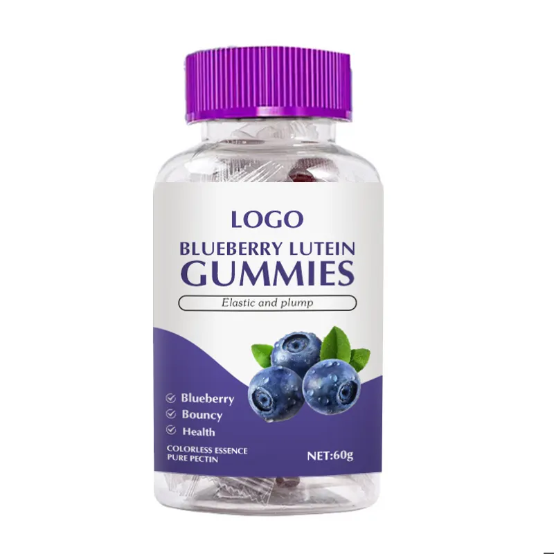 Toptan Blueberry Lutein Ester Gummies pektin şeker