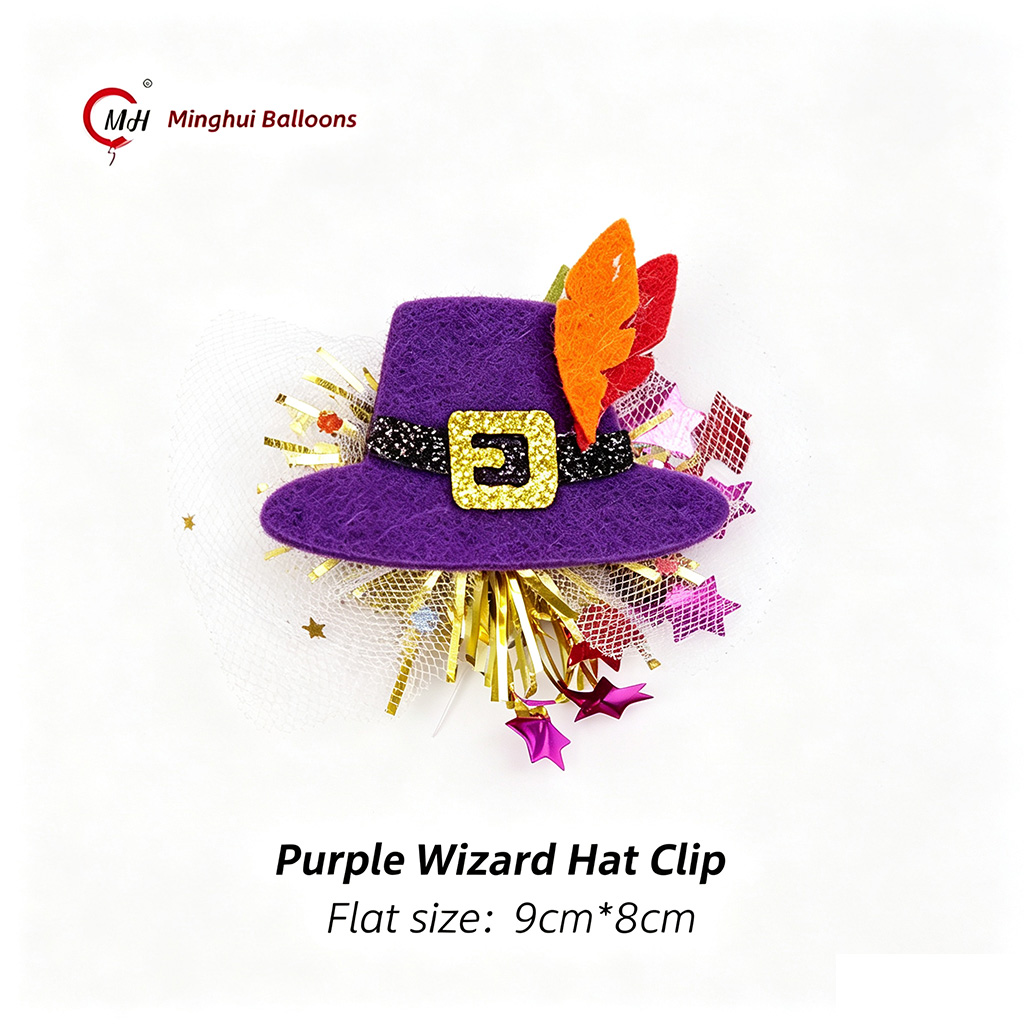 Clip de chapeau de magicien violet