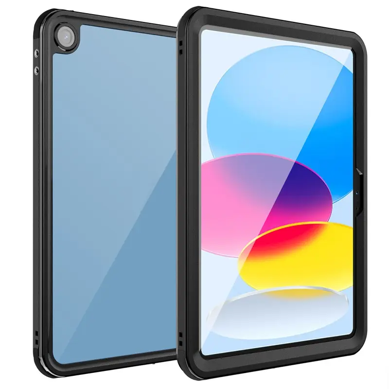 Casing Tablet penutup penuh tahan guncangan, casing pelindung bening transparan IP68 tahan guncangan untuk iPad 10.9 2022 Air4 5 Mini 6
