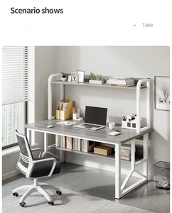 Producto caliente Mesa de computadora para juegos rectangular estable simple con material de madera con patas de acero para uso en dormitorio - Product Image 5