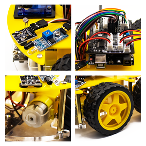 LAFVIN 4WD çok Robot araç kiti yükseltilmiş V2.0 Robot kök/grafik programlama Robot araba arduino için