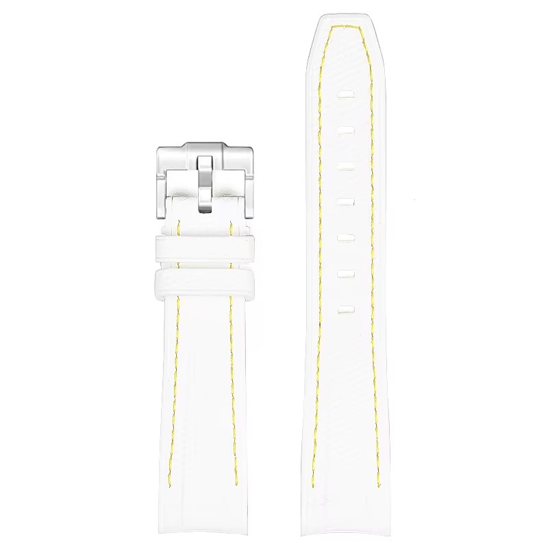 Blanc + ligne jaune