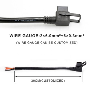 High Current <strong>New</strong> Energy Electric Vehicle Motorcycle 2+4 Charging Plug Connector PVC Power Cable - Product Image 3