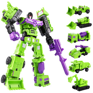 <span class=keywords><strong>6</strong></span> in1ミニサイズエンジニアリングハイブリッドロボットプラスチックコンビネーショントランスフォームロボットセット男の子ギフト用 - Product Image 1