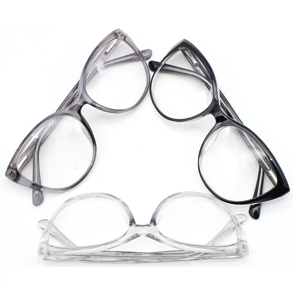 Kacamata CP Uniseks, Kacamata Bingkai Bulat Kristal untuk Pria dan Wanita Harga Murah