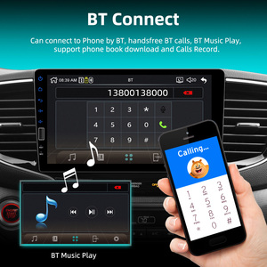 9 Zoll 1 Din LCD kapazitiver Touchscreen Universal Carplay Android Auto-Spiegel-Link USB Autoradio-Player Stereo-Navigation - Product Image 3