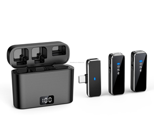 M3 senza fili risvolto microfono professionale Lavalier microfono senza fili con ricarica bin per iphone <span class=keywords><strong>Android</strong></span> cellulare