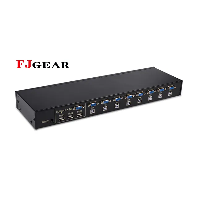 Hướng Dẫn Sử Dụng Fjgear Whosale USB KVM Switch 8 Cổng VGA Cho 8 Bàn Phím, Chuột, Đĩa U, Máy In Và Màn Hình Chia Sẻ Máy Tính