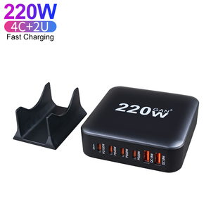 220W USBC充電器タイプCPD100WGaN急速充電iPhoneiPadタブレットおよびラップトップ用の複数の6ポートデスクトップ充電ステーション - Product Image 3