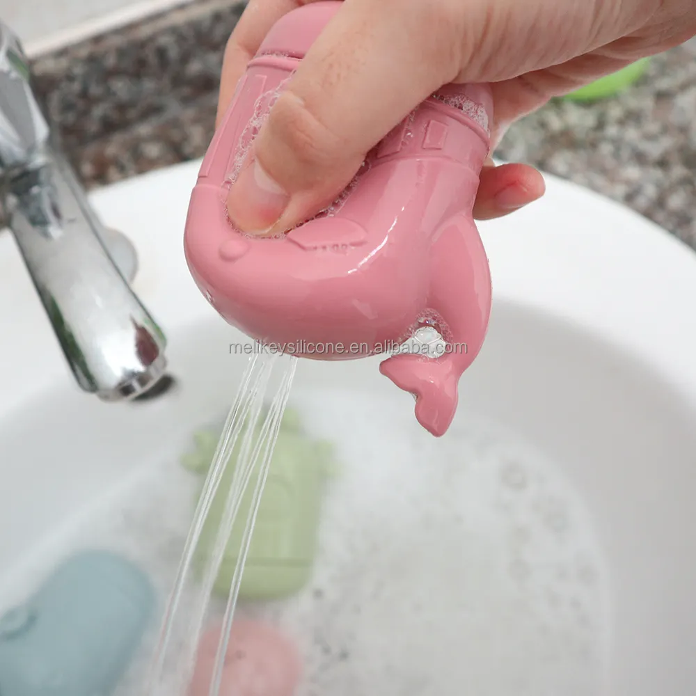 Nhà Máy Bán buôn trẻ em bền bồn tắm trò chơi nước 4 mảnh có thể tái chế BPA FREE bé Silicone Bath Toy