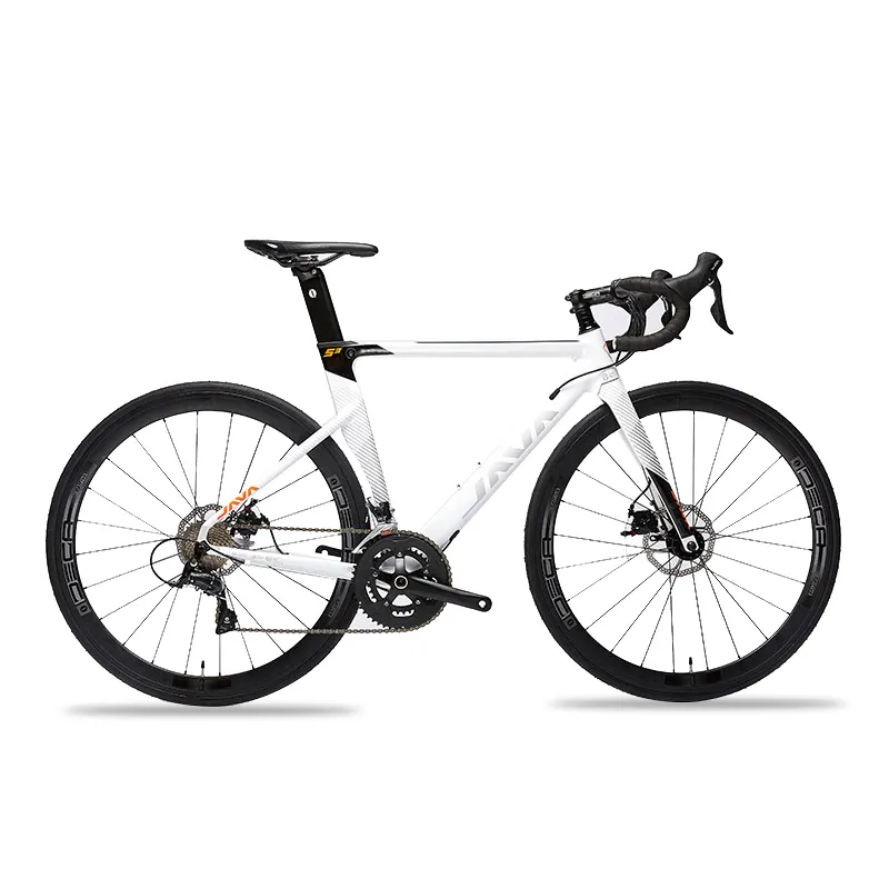 Java siluro 3 bicicleta de estrada, garfo dianteiro de quadro de alumínio de fibra de carbono com 18 velocidades para freio a disco adulto