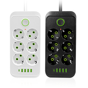 Uso en el hogar Estándar europeo Agujero dedicado USB Socket Multi-socket Tira de alimentación de alta potencia - Product Image 1