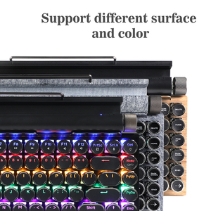 Keyceo bt tlk teclado mecânico redondo, botão rotativo separado para controle retroiluminado e vol arco-íris e rgb retroiluminado oem
