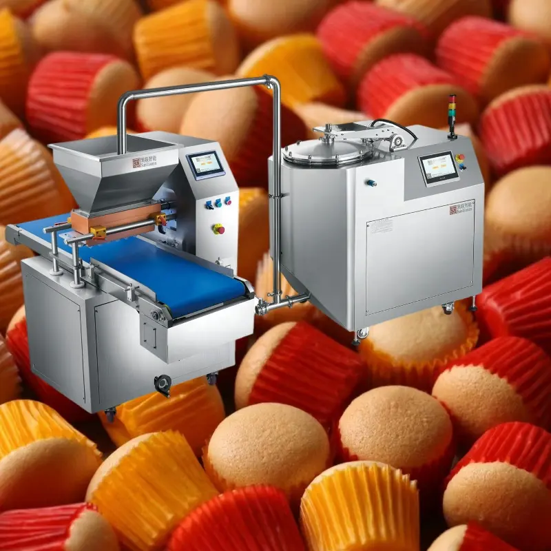 Riduci la macchina per iniezione di biscotti Semi-automazione con particelle come l'uvetta per la fabbrica di Cupcake