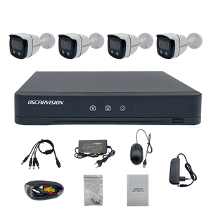 4CH 4K Smart Dual Light Audio Ein/Aus CCTV-System Revolver kamera Innen Nachtsicht IR POE IP-Netzwerk konferenz kamera NVR-Kit - Product Image 1