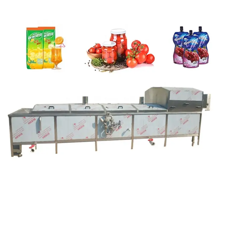 Máquina esterilizadora automática de pasteurización de zumo, máquina de pasteurización, embalaje de alimentos, lata de lata embotellada, túnel de pasteurización
