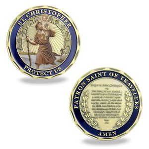 Fabrika özel sikke Patron aziz Travelers namaz hatıra parası St Christopher özelleştirilmiş meydan sikke - Product Image 4