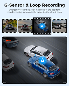 AZDOME M63 Lite 2K + 1080P Dash Cam con pantalla de 3 "Sensor Sony Visión nocturna 24 horas Monitor de estacionamiento Cámara de salpicadero de coche Dashcam - Product Image 5