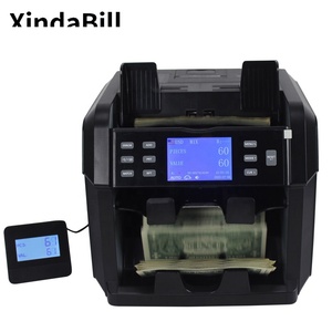 XD-2400 Black 2 Pockets <strong>Mixed</strong> <strong>Value</strong> Money Counter Machine CIS Bill Banknote Cash Currency <strong>Counting</strong> and <strong>Detecting</strong> - Product Image 1