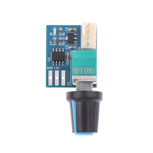 Controlador de velocidad del ventilador de un solo canal de 12V CC, controlador de velocidad PWM, Control de Motor de 25KHZ con potenciómetro giratorio para ajustar 4 pines - Product Image 5
