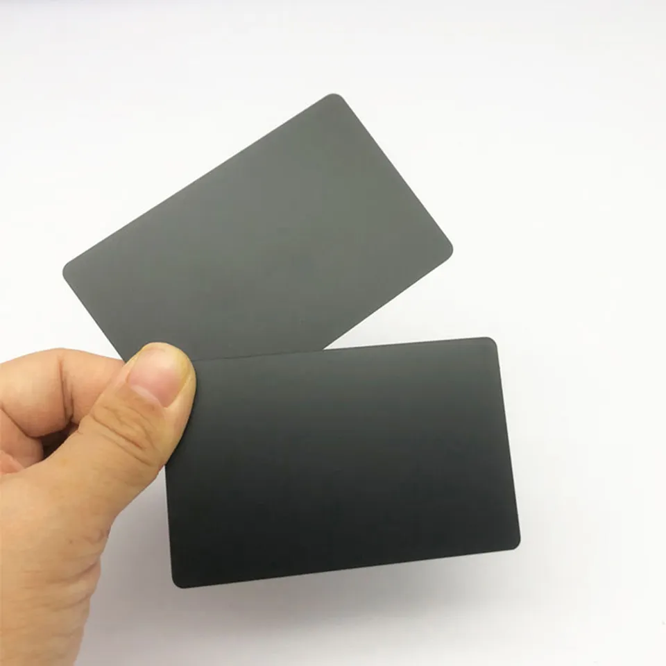 Carte à puce NFC carte de visite RFID transparente imprimable avec acier inoxydable