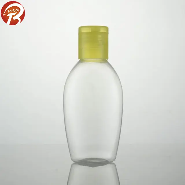 60ml PET plástico mão desinfetante gel garrafa