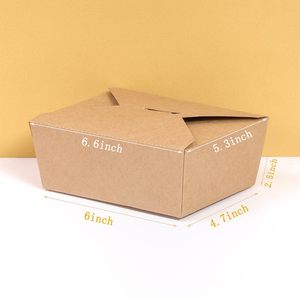 Fried Rice Salad Take Away Container Custom Printing Logo Kraft Paper Food Packing Takeaway Away Food Container - Product Image 3