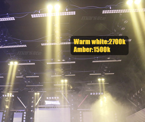Led izleyici işık Amber + sıcak beyaz 200 birleştirilebilir 2 göz Blinder ışık halkası etkisi Led Strobe olay kulübü DJ Blinders sahne işık - Product Image 3