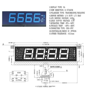 Fabbrica custom veicolo montato acqua ed elettricità contatori TN/STN/FSTN/HTN 5 6 cifre 7 bianco retroilluminazione segmento display lcd - Product Image 4