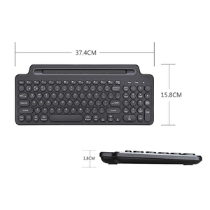 Wireless <strong>Keyboard</strong> With Card Slot Bracket Mini <strong>Computer</strong> <strong>Keyboard</strong> for Phone Tablet - Product Image 6