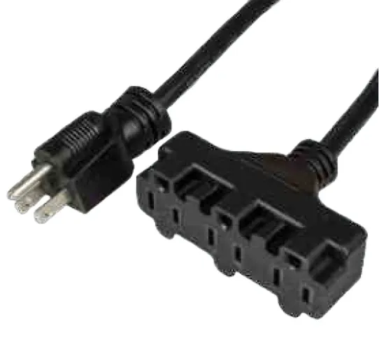 American UL US Dây Điện Y Splitter Ổ Cắm Điện Dây Điện