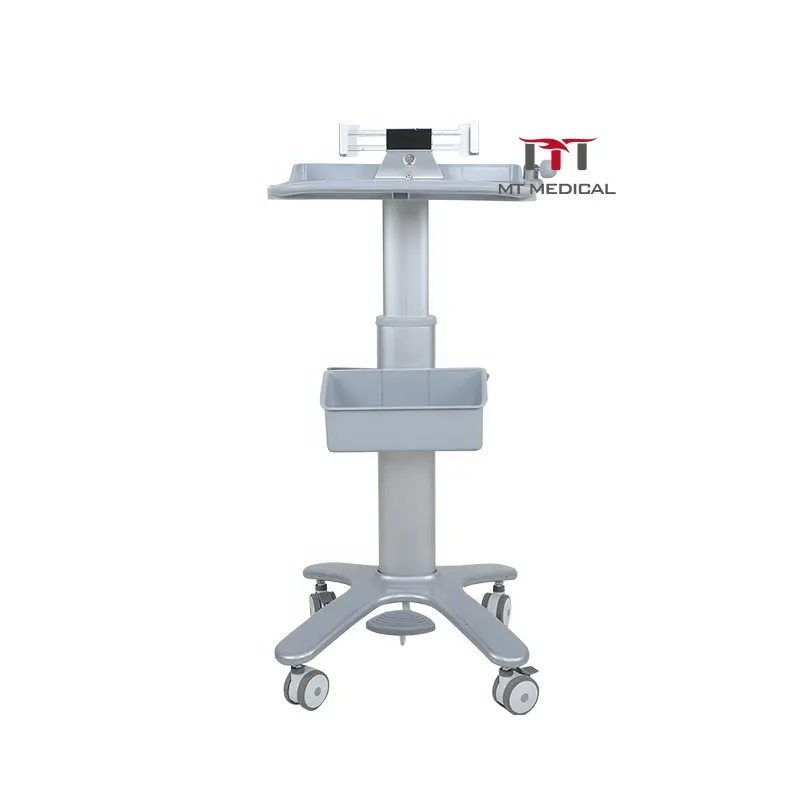 MT MEDICAL Trolley Cart Mobile Computer Workstation Cart Mobile Nursing Laptop Trolley With Standing Desk