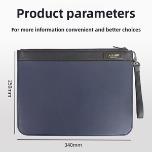 Tùy Chỉnh Công Suất Lớn A4 Dây Kéo Da Không Thấm Nước Tập Tin Túi Văn Phòng Kinh Doanh Trường Tài Liệu Lưu Trữ Dữ Liệu Thư Mục - Product Image 2