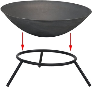 22 Inch Cast Iron <strong>Round</strong> Wood Burning <strong>Patio</strong> Garden Backyard Fire Pit Bowl - Product Image 4
