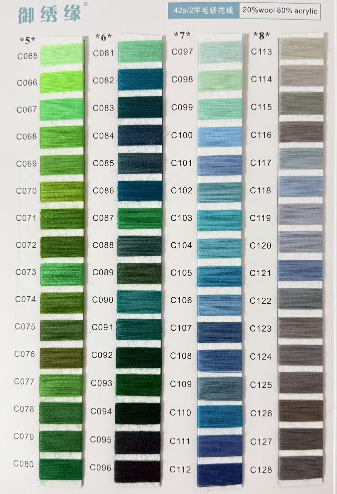 Please note the color code